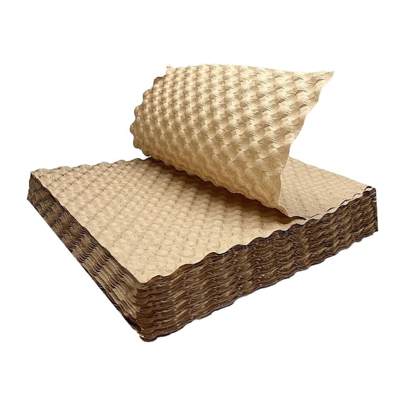 100 Pieces Paper Bubble Wrap Cushioning Pads Thickened Recyclable Material for Fragile Dishes Moving Home