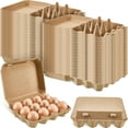 thumbnail image 1 of 100 Pieces Paper Pulp Egg Cartons 3x4 Style Vintage Blank Egg Cartons for Fresh Duck Quail Storage Kitchen Family Farmhouse, 1 of 7
