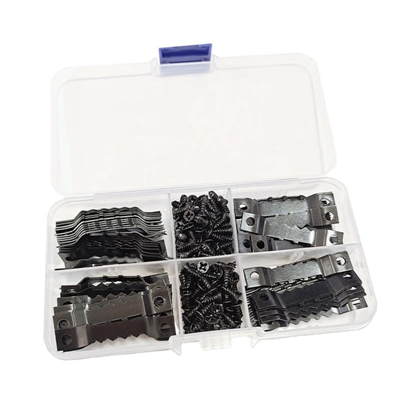 100 Pieces Picture Hanger Frame Hanging with Nails Hanging Accessories Sawtooth Picture Hooks for Jewelry, Mirror, Clock on Drywall