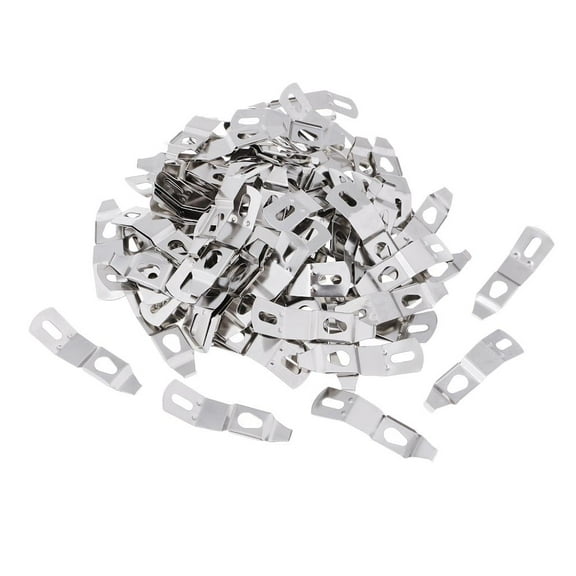 100 Pieces Picture Photo Frame Hardware Metal Spring Hangers Framing Fixing Tools