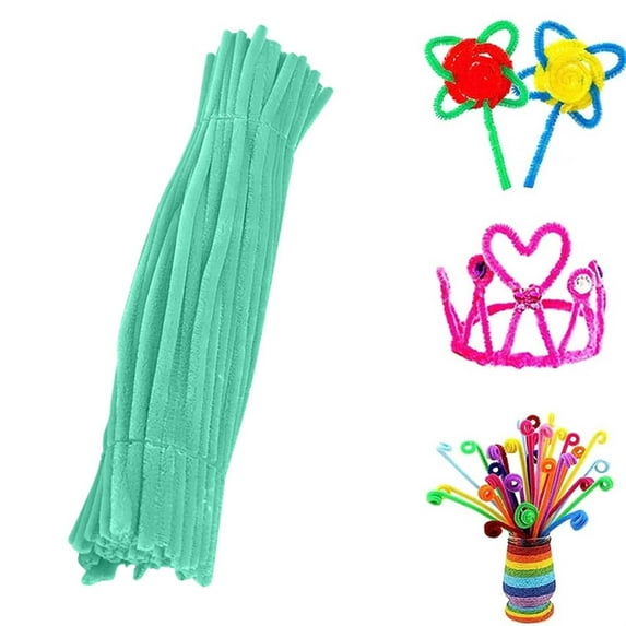 100 Pieces Pipe Cleaners Chenille Stem, Pastel Candy Color Pipe Cleaners Set for Pipe Cleaners DIY Arts Crafts Decorations, Multicolor Chenille Stems Pipe Cleaners