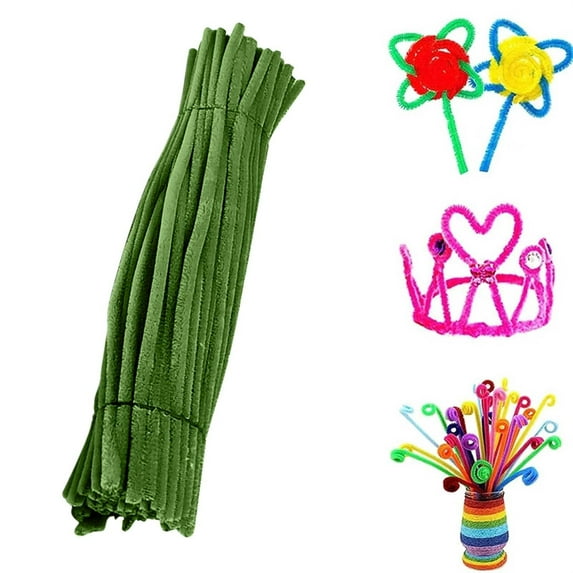 100 Pieces Pipe Cleaners Chenille Stem, Pastel Candy Color Pipe Cleaners Set for Pipe Cleaners DIY Arts Crafts Decorations, Multicolor Chenille Stems Pipe Cleaners