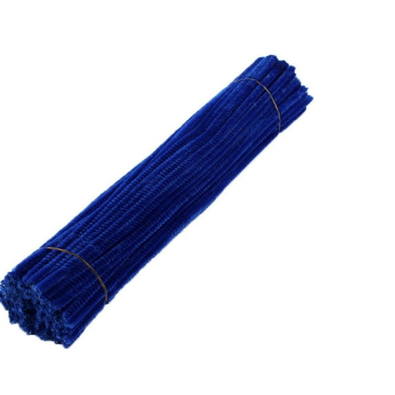 100 Pieces Pipe Cleaners Chenille Stem, Solid Color Pipe Cleaners Set for Pipe Cleaners DIY Arts Crafts Decorations, Chenille Stems Pipe Cleaners, Christmas/Halloween Gifts(Dark Blue,3.9x0.6")
