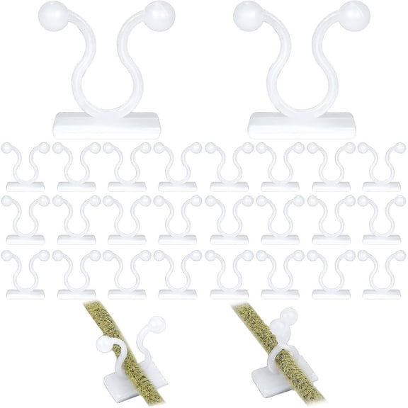 100 Pieces Plant Clips, Plant Climbing Clips, Self-Adhesive Vine Wall Hooks Invisible Garden Vegetable Holder Hanging Clips For Walls (White, Small Si