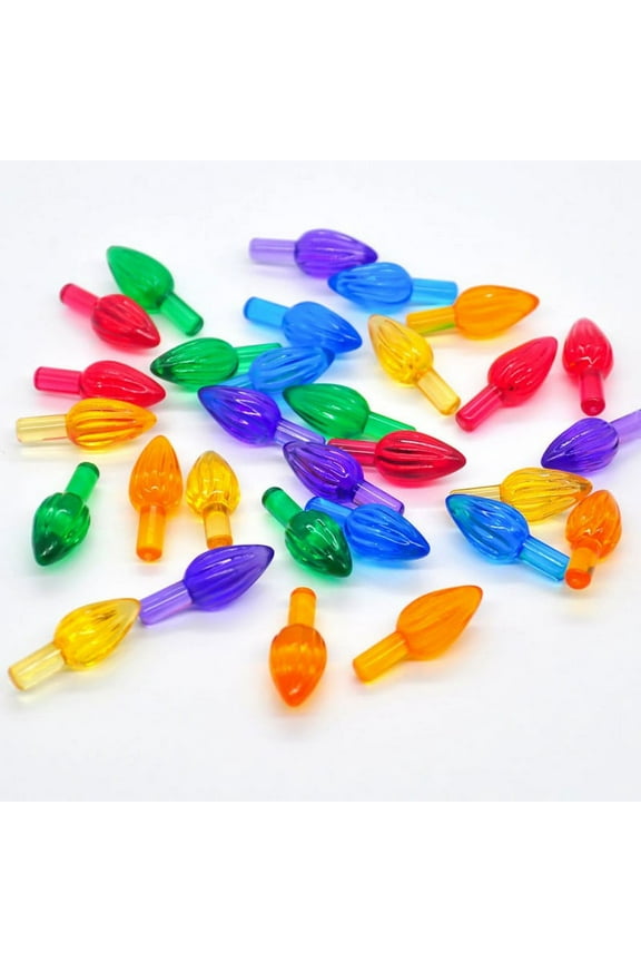 100 Pieces Plastic Christmas Tree Bulbs for Ceramic Christmas Tree Decorations
