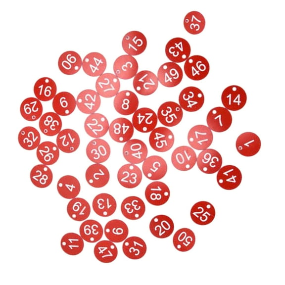 100 Pieces Protable Numbered Tag Number Tag for Supermarket Warehouse Locker and white word