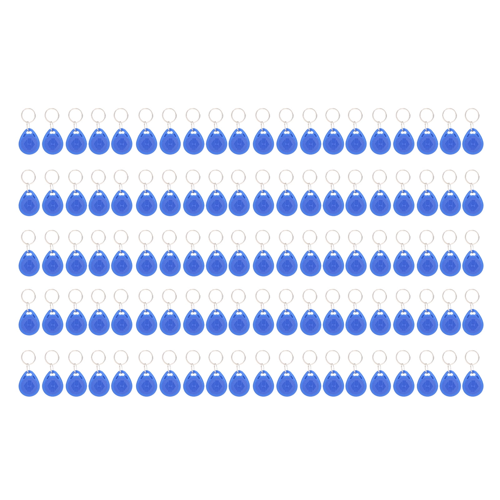 100 Pieces RFID Key Fob Keychain Readable Door Access Control Token ...