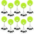 thumbnail image 1 of 100 Pieces Rubber Bobber Stops,6 in 1 Float Sinker Stopper,Oval Shape Column Shape Weight Stops Available, 1 of 8