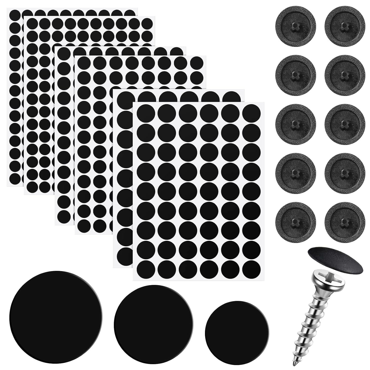 100 Pieces Screw Caps Screw Covers Self Tapping Plastic Screw Cap ...