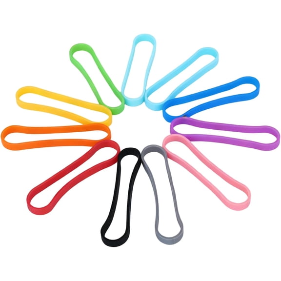 100 Pieces Silicone Rubber Bands, 3 Inches Elastic Colored Rubber Bands, Wrapping Silicone Band Office Supplies for Wallet Card, Books, Notebook, Card Cooking, Packing Gifts