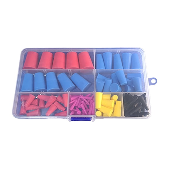 100 Pieces Silicone Rubber Tapered Adapter Multicolor for Spraying Hole Adapter