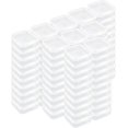 100 Pieces Square Mini Clear Plastic Storage Containers Box Case with