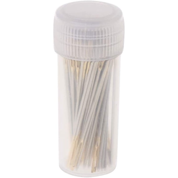 100 Pieces Tail Embroidery Fabric Cross Stitch Needles Craft Tools Size 26 for 14CT Cross Stitch Needle Gold