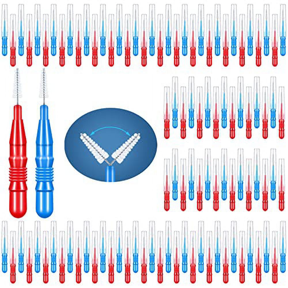 100 Pieces Tapered Interdental Brush Tooth Braces Dental Brush Tapered