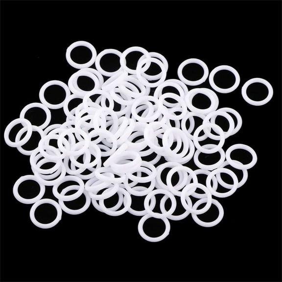 100 Pieces White Roman Curtain Rings,0.51x0.31In O-Rings Plastic Rings,Cafe Curtain Rings,White White Plastic Rings for DIY Blinds,Curtains