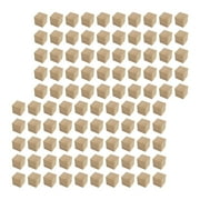 100 Pieces Wooden Blocks Square Blocks Kids Learning Unfinished Wooden Cubes for DIY Projects Crafting Painting Decorating 3.0cm