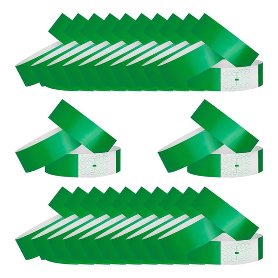 100 Pieces Wristband for Events ID Name Band Self Adhesive Waterproof Material for Concerts Hospitals Parties