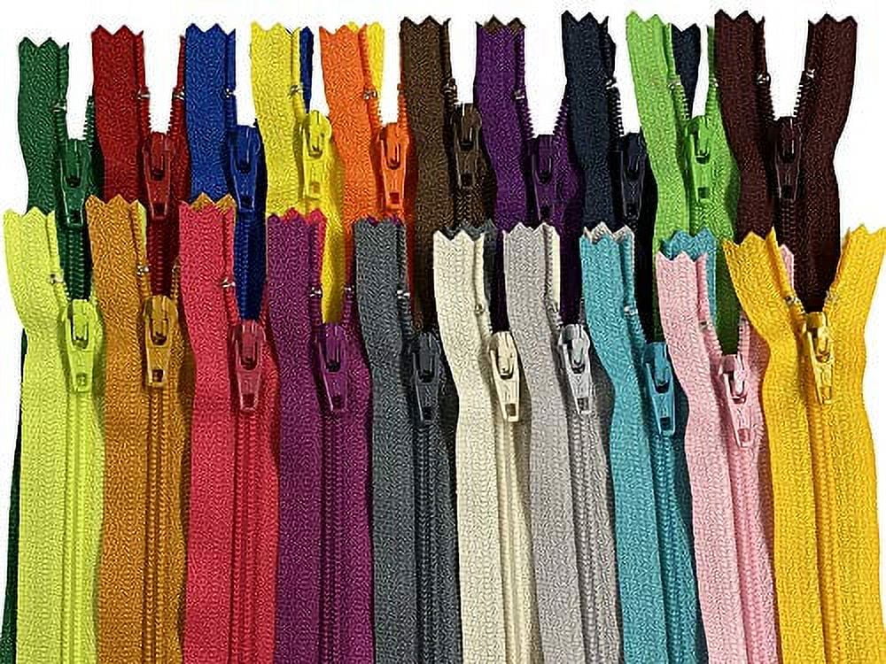 100 Pieces Ykk #3 Nylon Coil Zippers, Colorful Sewing Zippers Supplies for Tailor Sewing Crafts, 20 Assorted Colors or Black and White (18 Inches, 20 Assorted Colors)