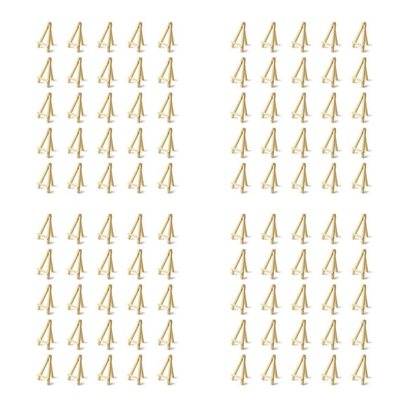 100 Pieces of Mini 5 Inch Wooden Easel. Business Cards, Display Photos, Small Canvases, Classroom DIY Arts and Crafts