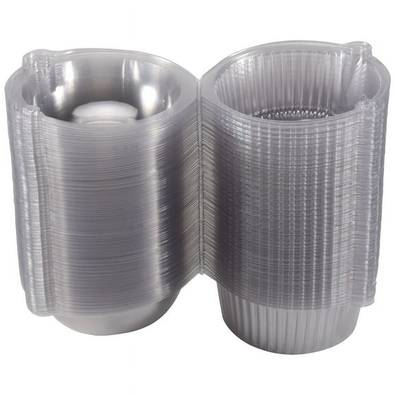 100 Pieces of Transparent Plastic Single Cupcake Cake Box Muffin Dome Holder Box