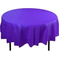 thumbnail image 1 of 100% Pima Cotton Table Cloth Beautiful & Decorative Great for Buffet Table, | Round Tablecloth ( 60-Inch Round, Purple)., 1 of 4