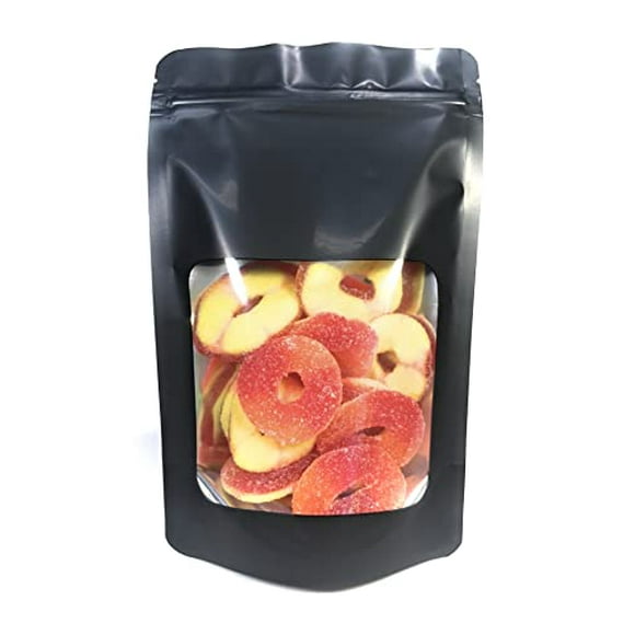 100 Pk Resealable Mylar Bags 4 Mil Stand Up Smell Proof Leak Proof Foil Pouch. Ultra Clear Window - Not Frosted or Foggy. Travel, Storage & Display. Food Grade (5" x 8" x 2.5")