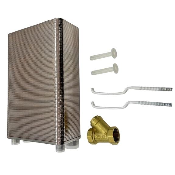 100 Plate Brazed Plate Heat Exchanger Stainless Steel Hot Water Exchanger for Heating System Wall Hanging Stove