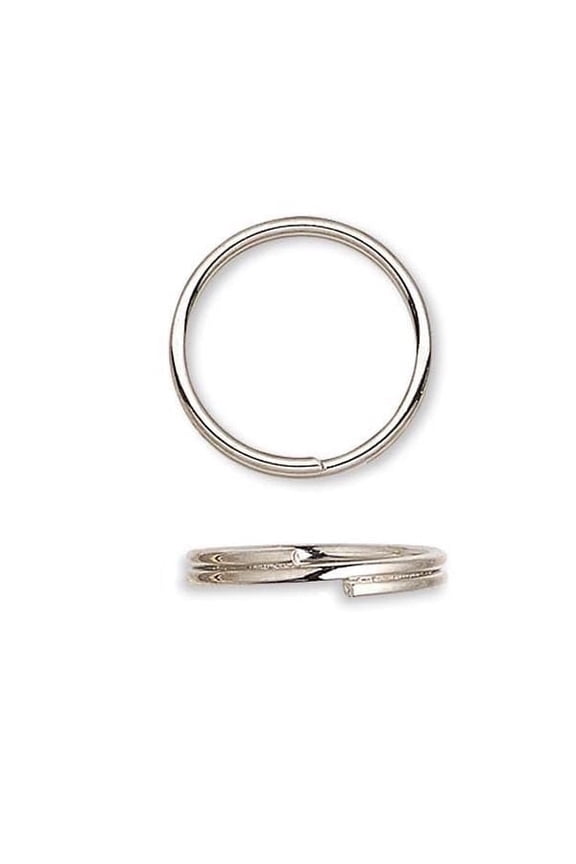 100 Plated Steel 12mm Round Double Loop Split Ring Jewelry Keyring Findings (Platinum Silver)