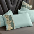 thumbnail image 1 of 100% Polyester Lace Pillow Cases Queen Size Set of 2 - Blue Good Feeling Pillowcases 2 Pack with Envelope Closure, Elegant Lace,Softer and Breathable Pillow Case(19x29''), 1 of 6