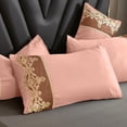 thumbnail image 1 of 100% Polyester Lace Pillow Cases Queen Size Set of 2 - Pink Good Feeling Pillowcases 2 Pack with Envelope Closure, Elegant Lace,Softer and Breathable Pillow Case(19x29''), 1 of 6