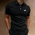 thumbnail image 1 of (100% Polyester ) New Design Men Summer Short Sleeve Slim Fit Polo Shirt , Logo Print Men Golf Polo Shirt ., 1 of 5