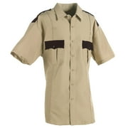 100% Polyester Two Tone Short Sleeve Mens Uniform Shirt