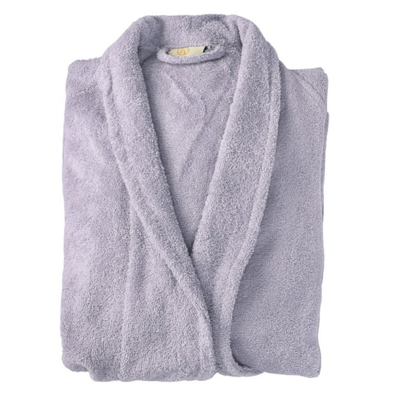100% Premium Long-Staple Cotton Unisex Terry Bath Robe, 10 Colors Lilac / Medium