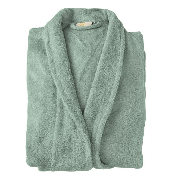 100% Premium Long-Staple Cotton Unisex Terry Bath Robe, 10 Colors Sage / Large