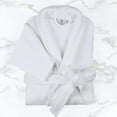 thumbnail image 1 of 100% Premium Long-Staple Cotton Unisex Waffle Weave Bath Robe, Small,White, 1 of 9
