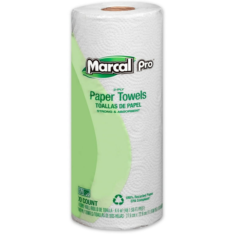 100% Premium Recycled Perforated Kitchen Roll Towels, 2-Ply, 11 x 9, White, 70/Roll, 15 Rolls/Carton 100% Premium Recycled Perforated Kitchen Roll Towels, 2-Ply, 11 x 9, White, 70/Roll, 15 Rolls/Carton