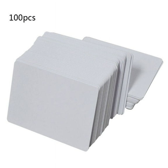 100 Premium White Blank Inkjet PVC ID Cards Plastic Double Sided Printing Cards