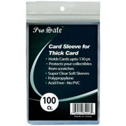 100 Pro Safe Thick 130pt Soft Card Sleeves Pack Jersey Relic Patch Ultra Clear 34013