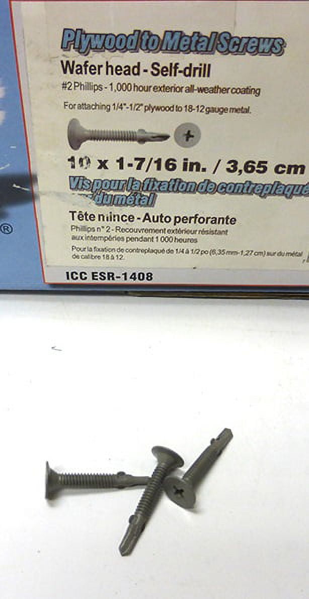 100 ProTwist 10x17/16" Phillips Wafer Head with Wings Plywood to