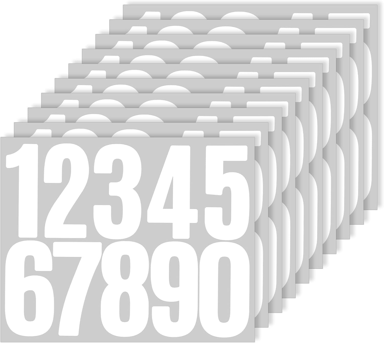 100 Psc Number Stickers Self Adhesive Mailbox Numbers Vinyl House ...