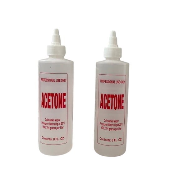 100% Pure Acetone 8oz/236mL 2 Bottles
