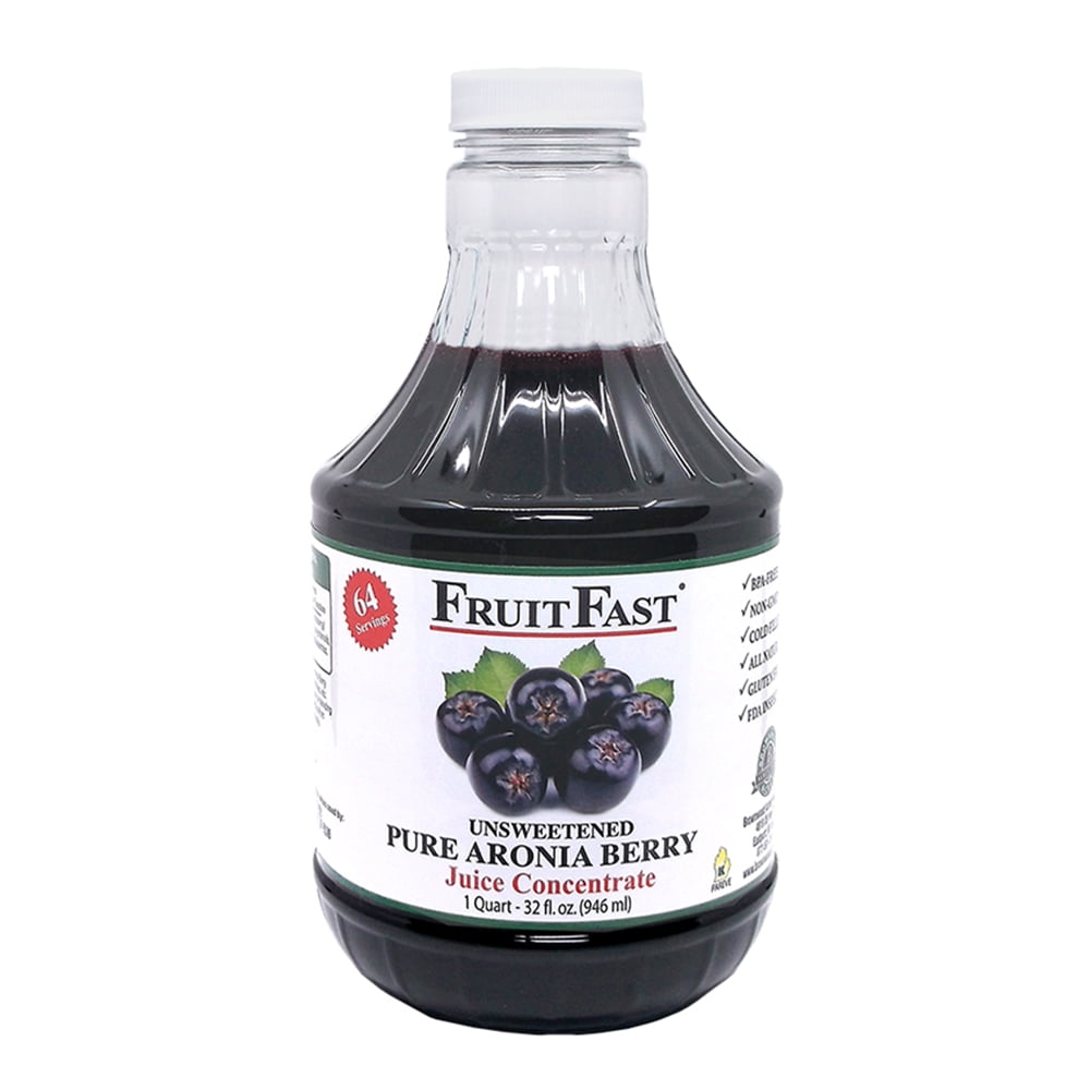 100 Pure Aronia Berry Juice Concentrate (32 Fl Oz.) by FruitFast