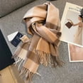 thumbnail image 1 of 100% Pure Australian Wool Scarf, Soft Warm Plaid Winter Neck Wrap Unisex,180*30cm,1, 1 of 60