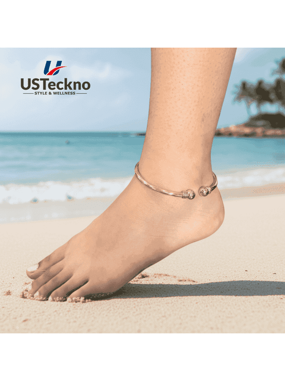 100% Pure Copper Anklet for Women and Men – Raw, Solid, Uncoated, Adjustable, Handcrafted Wellness Jewelry for Natural Healing and Everyday Elegance