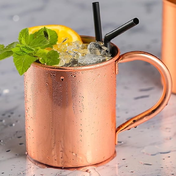 100% Pure Copper Moscow Mule Cup 14oz, Stainless Lined Drinking Mug for Cocktails, Gift Ready