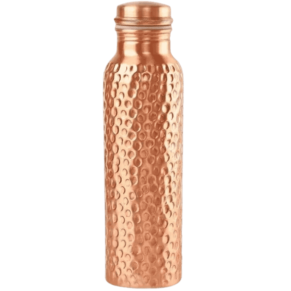 100% Pure Copper Water Bottle Joint Free, Leak Proof, Tumbler, Flask, Yoga, Health Benefits, Natural Alkaline Water, 900ml/32 Oz