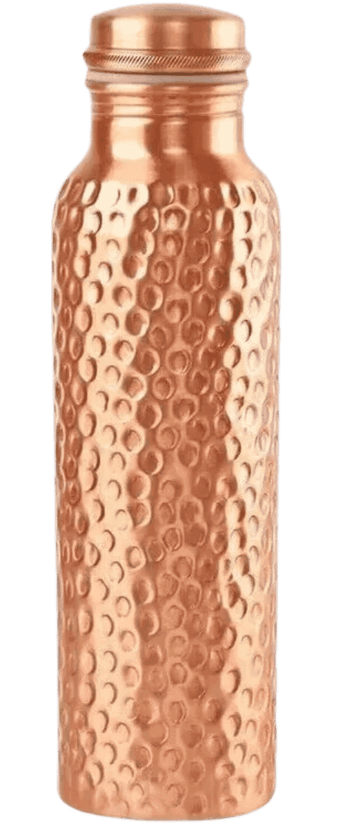 100% Pure Copper Water Bottle Joint Free, Leak Proof, Tumbler, Flask, Yoga, Health Benefits, Natural Alkaline Water, 900ml/32 Oz