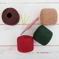 thumbnail image 1 of 100% Pure Cotton Crochet Thread Set by Threadart - Size 3 - Jewel Colors - Four 50g Balls, 1 of 9