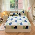 100Pure Cotton Fitted Bed Sheet Sets with Pillowcase Flower Printing