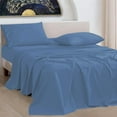 thumbnail image 1 of 100% Pure Egyptian Cotton 800 Thread Count Sheet Set, 4 Pc Set, Sateen Weave, Hotel Collection Soft Luxury Bedding, Fits Upto 21" Inch Deep Pocket (Medium Blue Solid, Full Size), 1 of 5